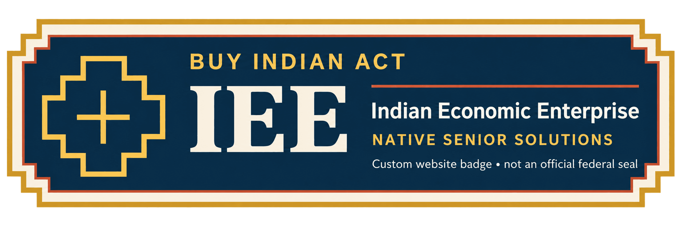 Native Senior Solutions custom website badge for Indian Economic Enterprise. Not an official federal seal.