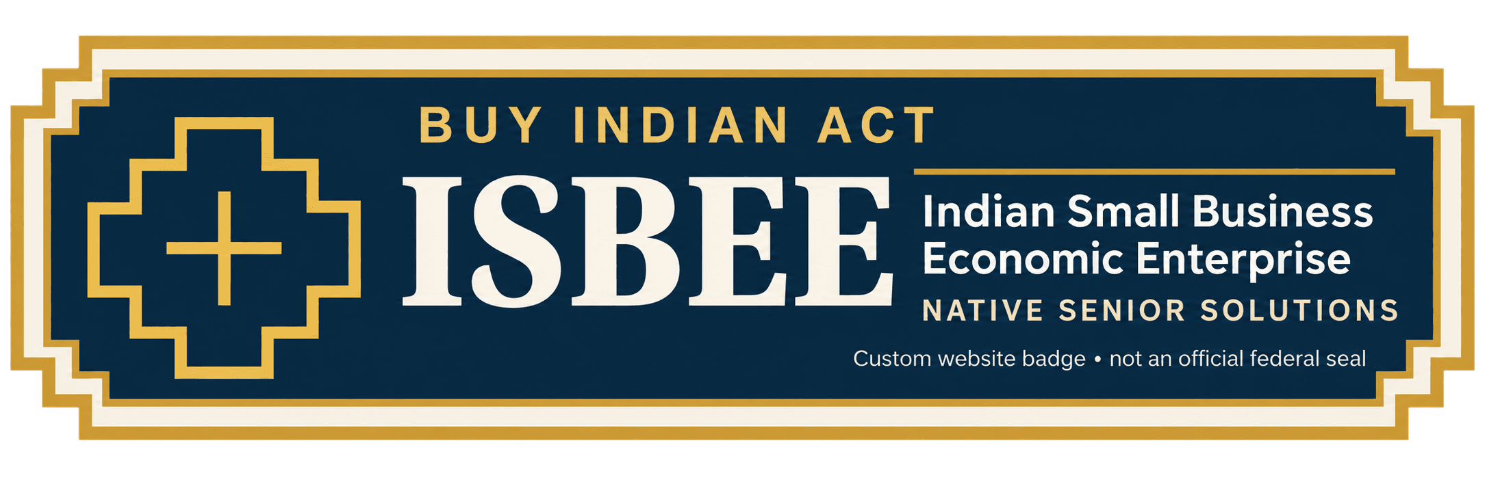 Native Senior Solutions custom website badge for Indian Small Business Economic Enterprise. Not an official federal seal.