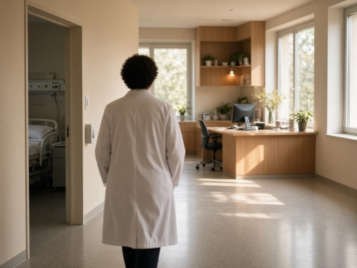 Healthcare professional in a clinical environment